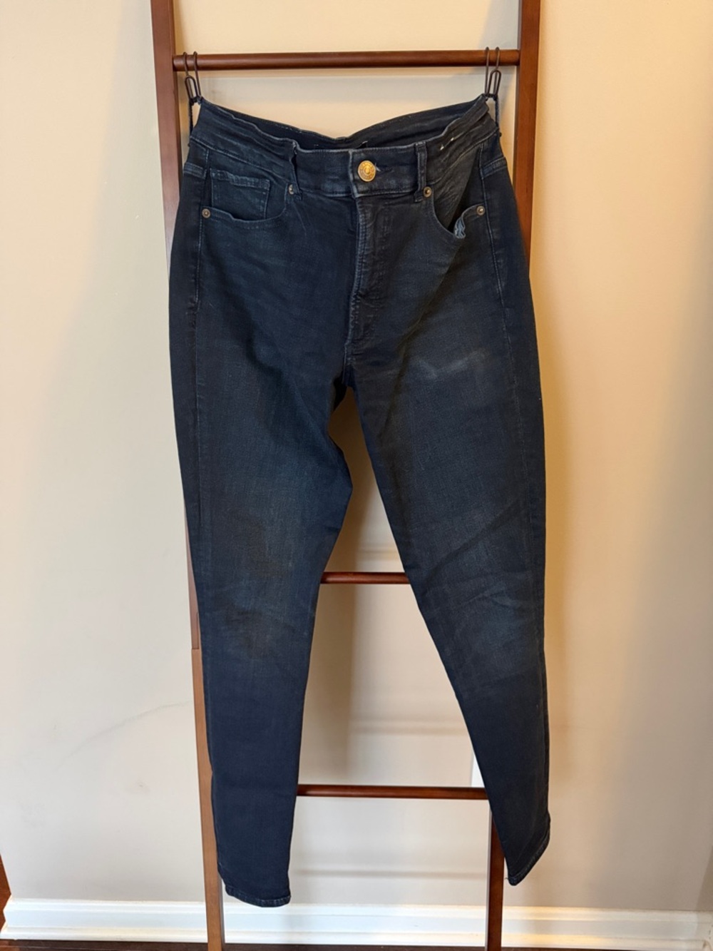Dark Wash High-Rise Skinny Jeans